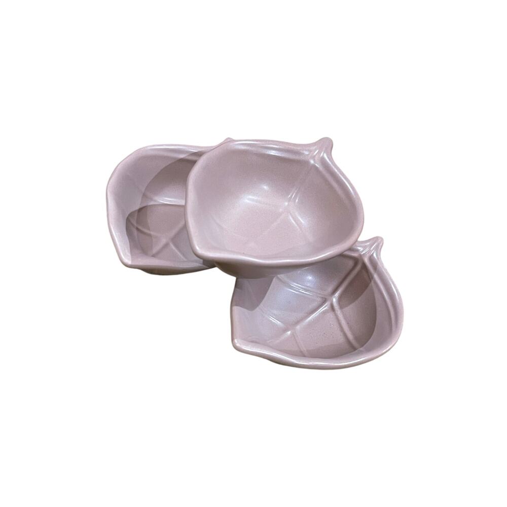 Set of 3 SDS for HD Designs Leaf Bowl- Light Taupe New